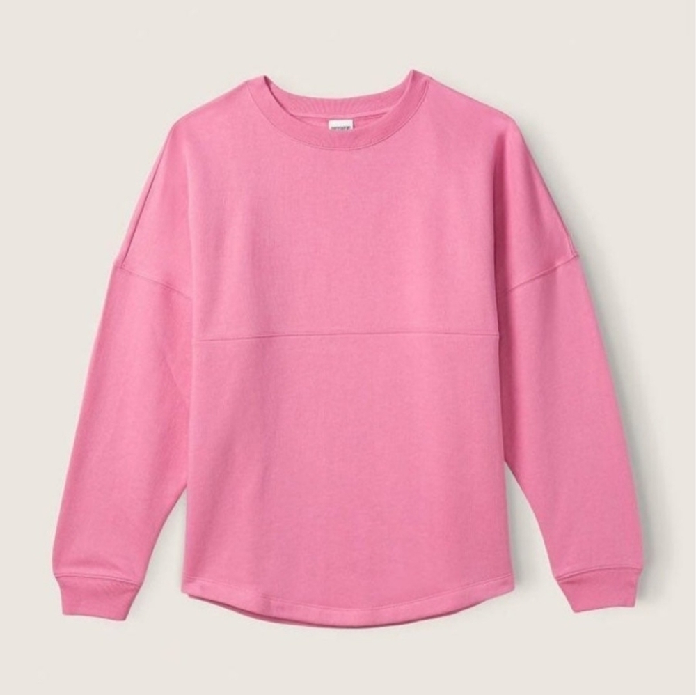 VS PINK Varsity Crewneck Sweatshirt with Glitter Logo - Picture 6 of 9